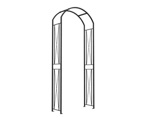 ROUND TOP GARDEN ARCH BLACK - image 2