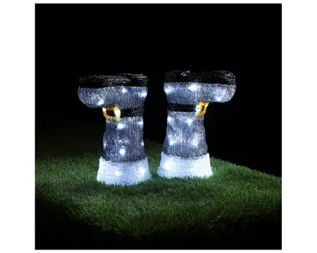 Santa Boots Stake Lights Set Of 2 - image 2