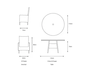 St Tropez Sand Dining Set - image 9