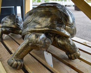 TORTOISE LARGE METAL ORNAMENT - image 1