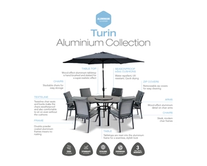 TURIN 6 SEAT DINING SUITE - image 5